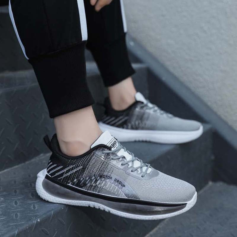 Modern Men's Fly Weave Breathable Running Sneakers Cushioned Comfort Casual Footwear - Impact Core Fitness