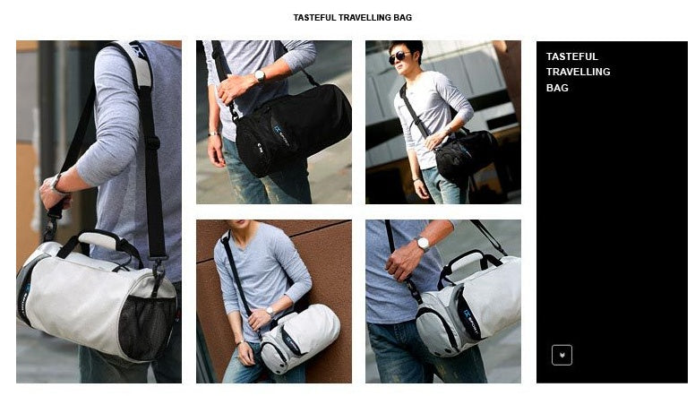 Smart Gym & Travel Duffel Bag With Shoe Compartment & Wet Pocket
