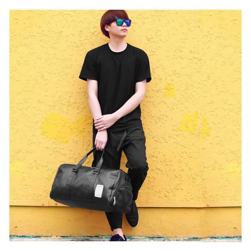 Premium PU Leather Gym & Travel Duffel With Shoe Compartment