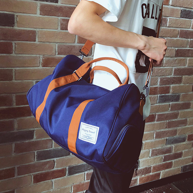 Classic Canvas Travel Duffel Gym & Weekender Bag with Shoe Compartment