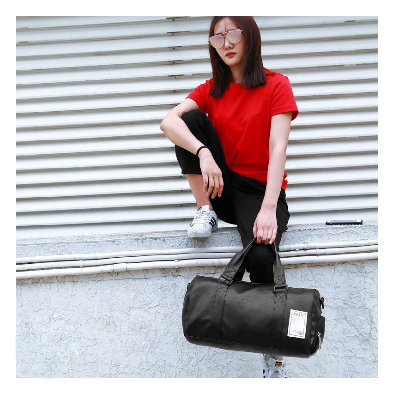 Premium PU Leather Gym & Travel Duffel With Shoe Compartment