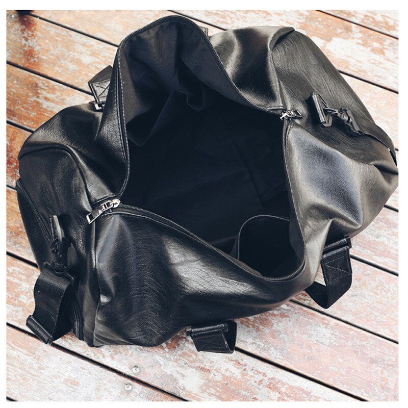 Premium PU Leather Gym & Travel Duffel With Shoe Compartment