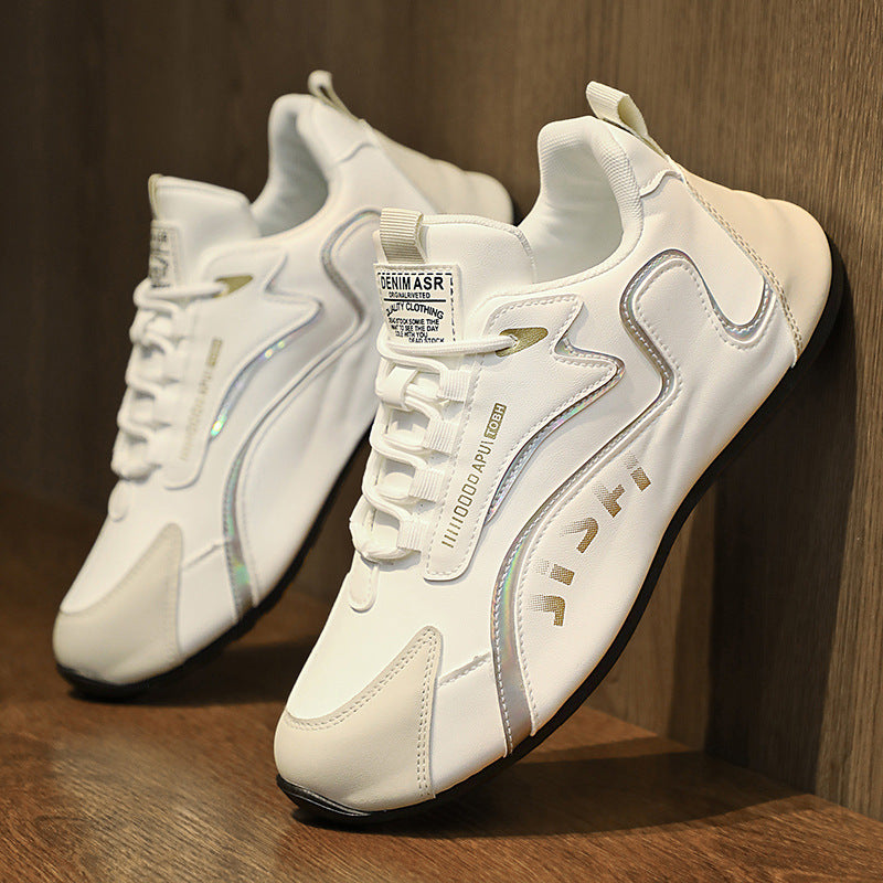 Men's Stylish Gold Accent Athletic Lifestyle Trainers Comfortable Everyday Sports Footwear - Impact Core Fitness