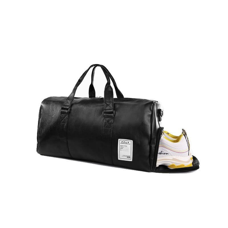 Premium PU Leather Gym & Travel Duffel With Shoe Compartment