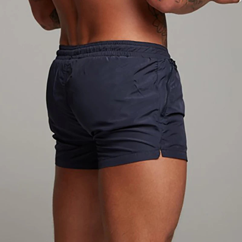 Men's Swimsuit Swim Shorts Summer Casual Beach Board Shorts for Men Quick Dry Running Surf Fitness Gym Shorts Zipper Pocket - Impact Core Fitness