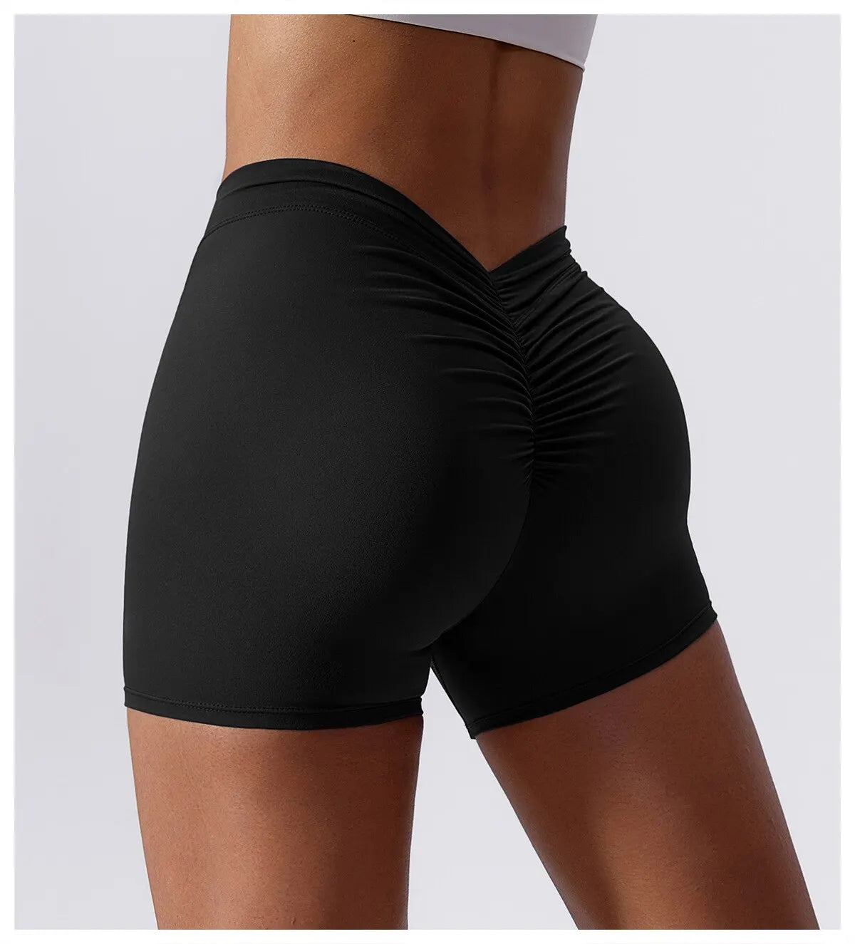 High Waist Scrunch Butt Gym Shorts for Women Solid Colors - Impact Core Fitness