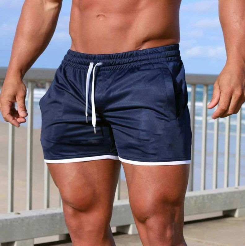Summer Men Sports Shorts Fitness Basketball Beach Pants Mesh Breathable Bodybuilding Gym Training Shorts Men's Sweatpants - Impact Core Fitness