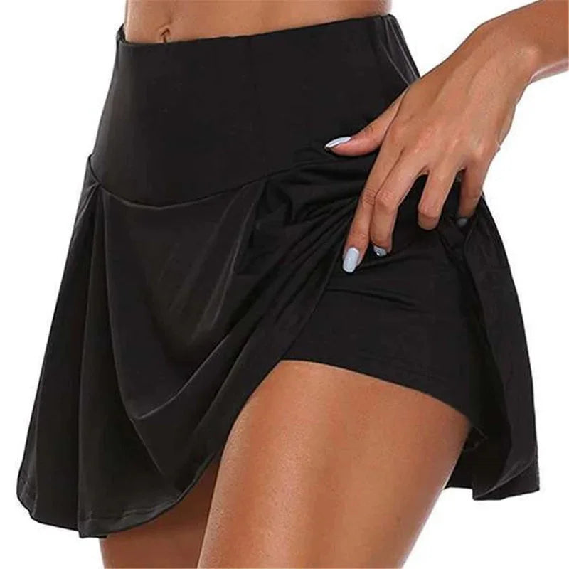 Women's Anti-Chafing Active Skort with Pockets for Running & Tennis - Impact Core Fitness