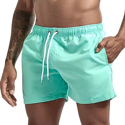 Swim Trunks Swim Shorts for Men Quick Dry Board Shorts Bathing Suit Breathable Drawstring With Pockets for Surfing Beach Summer - Impact Core Fitness