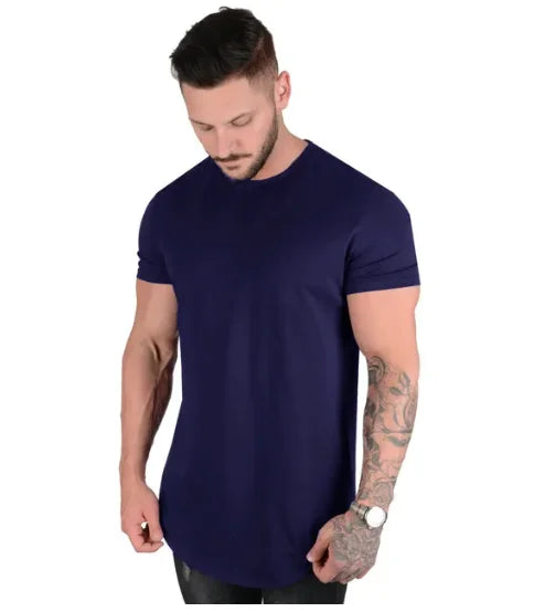 Muscle Fitness T-shirt Summer Men's Athleisure Workout short sleeve T-shirt High Quality cotton Men T-shirt Gym Sport Shirt Tops - Impact Core Fitness