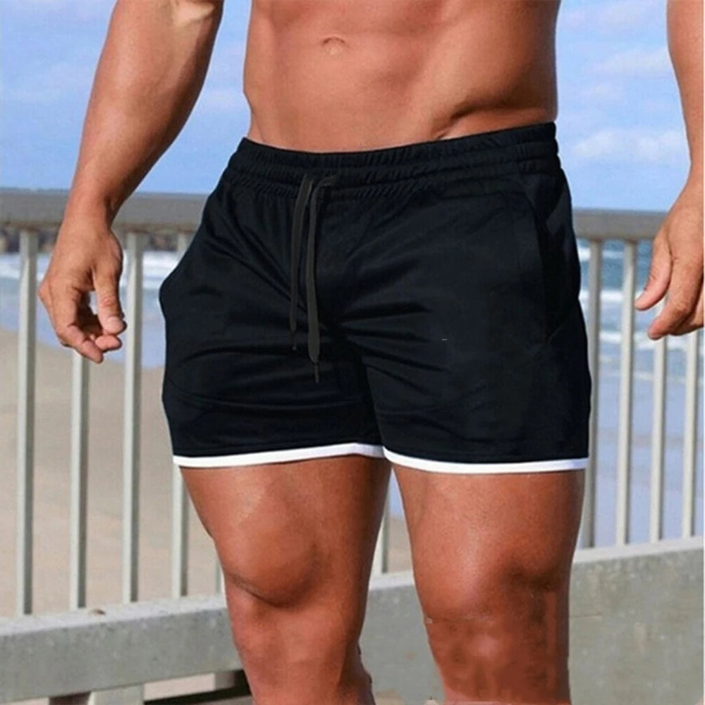 Summer Men Sports Shorts Fitness Basketball Beach Pants Mesh Breathable Bodybuilding Gym Training Shorts Men's Sweatpants - Impact Core Fitness