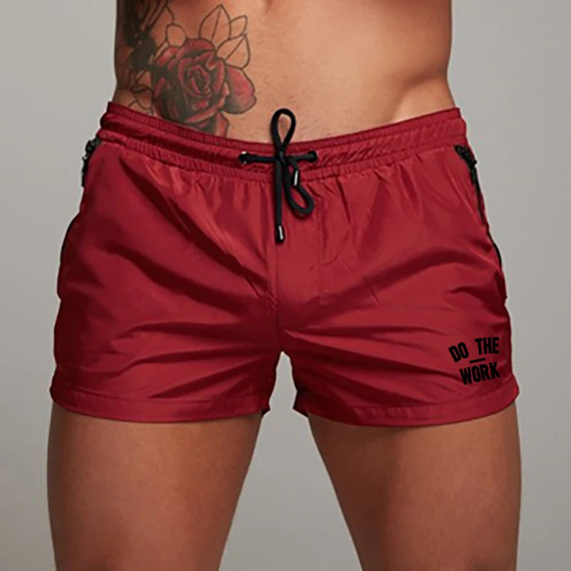 Men's Swimsuit Swim Shorts Summer Casual Beach Board Shorts for Men Quick Dry Running Surf Fitness Gym Shorts Zipper Pocket - Impact Core Fitness