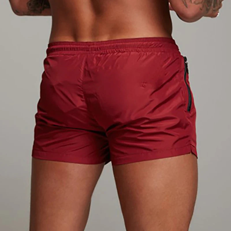 Men's Swimsuit Swim Shorts Summer Casual Beach Board Shorts for Men Quick Dry Running Surf Fitness Gym Shorts Zipper Pocket - Impact Core Fitness