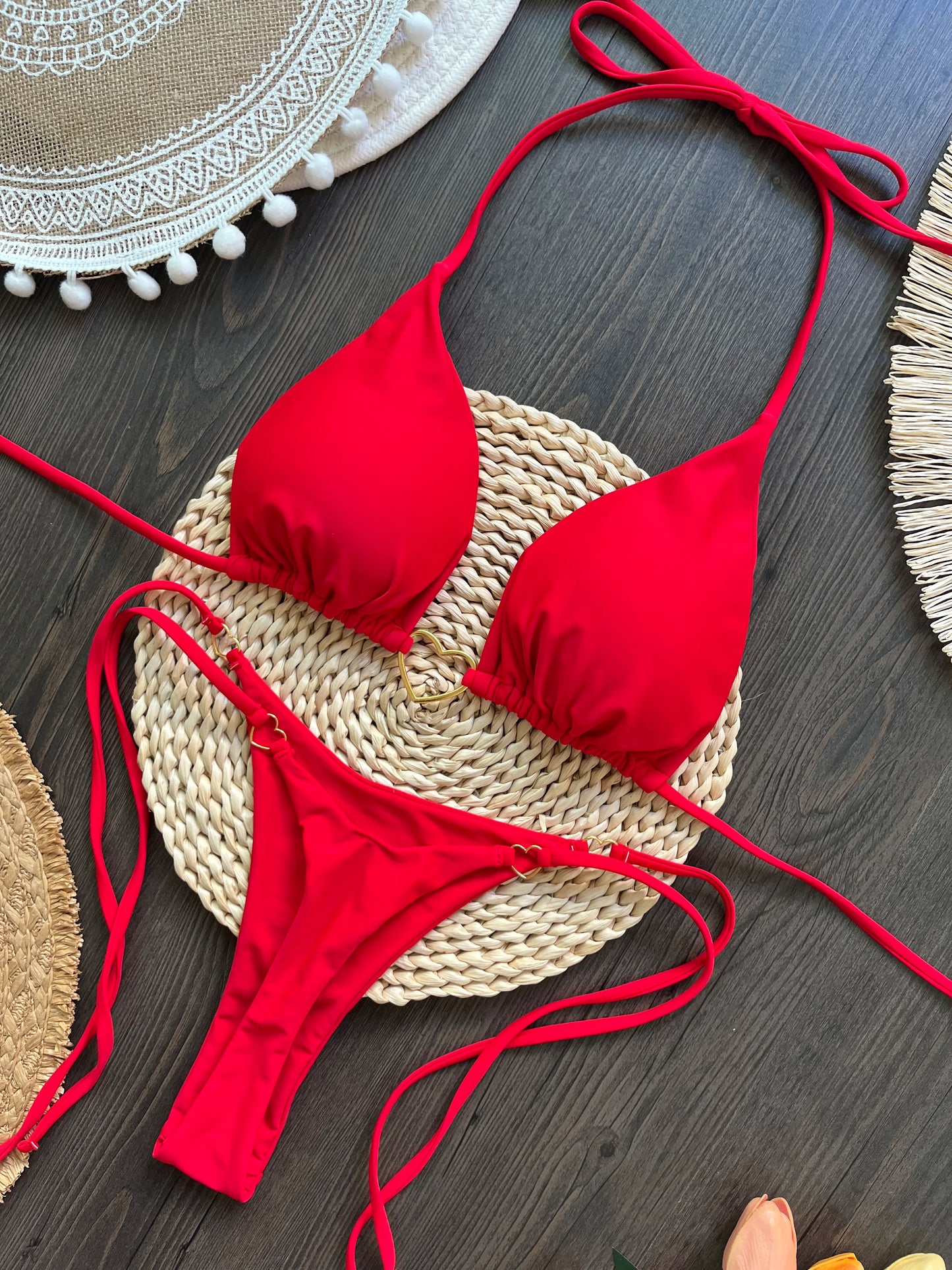 Classic Adjustable String Triangle Bikini Set for Women's Beachwear - Impact Core Fitness