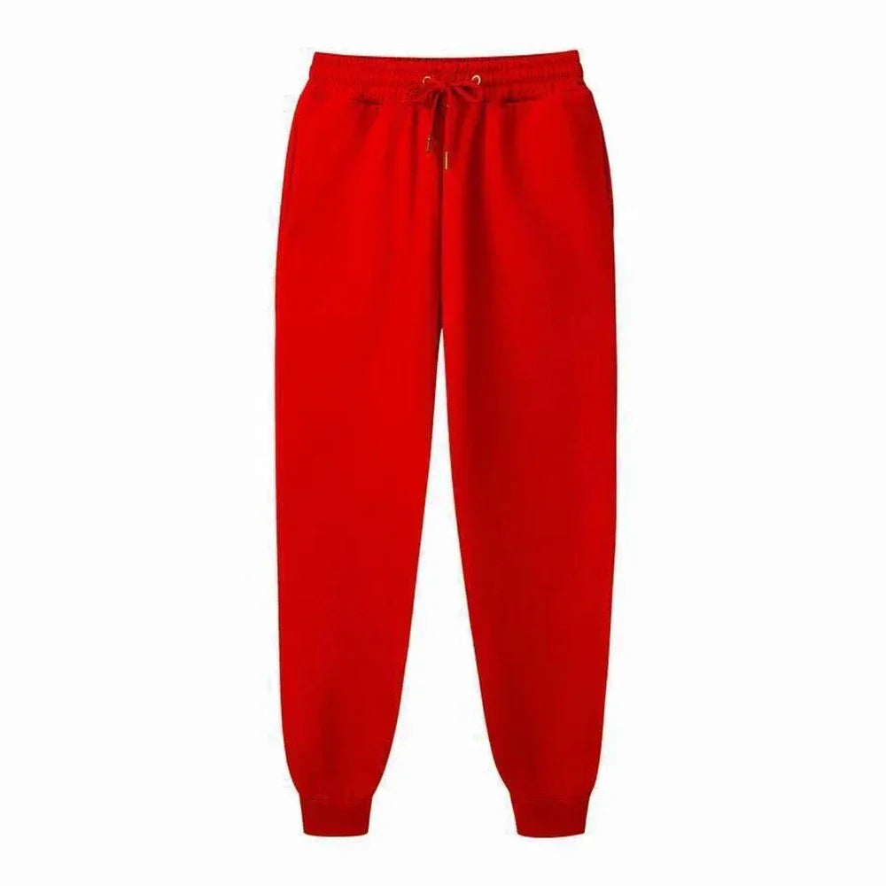 Men's Casual Sweatpants Fleece Sports Pants Unisex Fashion Solid Loose Trousers Streetwear Autumn Winter Jogging Fitness Pants - Impact Core Fitness