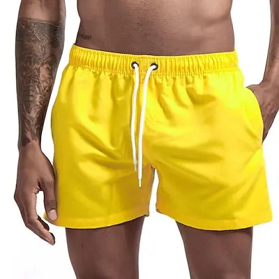 Swim Trunks Swim Shorts for Men Quick Dry Board Shorts Bathing Suit Breathable Drawstring With Pockets for Surfing Beach Summer - Impact Core Fitness