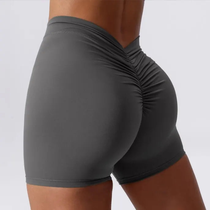 High Waist Scrunch Butt Gym Shorts for Women Solid Colors - Impact Core Fitness