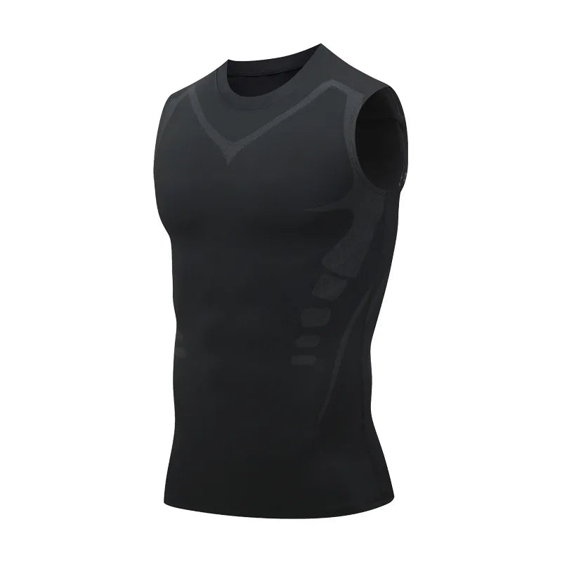 Men's Athletic Compression Sleeveless Tank Top for Gym Workout & Fitness Training - Impact Core Fitness