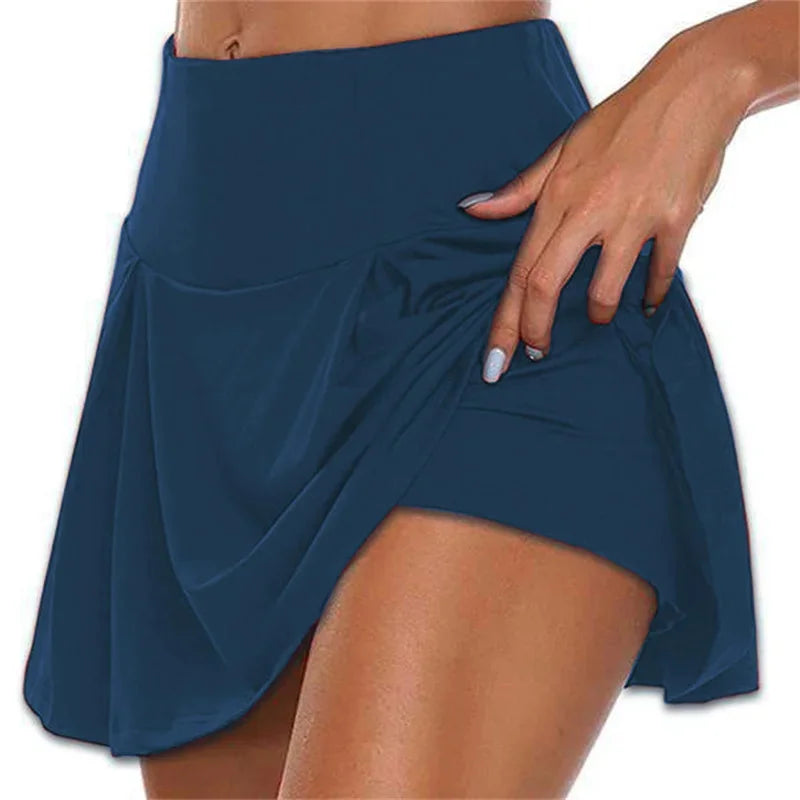 Women's Anti-Chafing Active Skort with Pockets for Running & Tennis - Impact Core Fitness