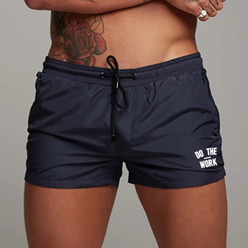 Men's Swimsuit Swim Shorts Summer Casual Beach Board Shorts for Men Quick Dry Running Surf Fitness Gym Shorts Zipper Pocket - Impact Core Fitness