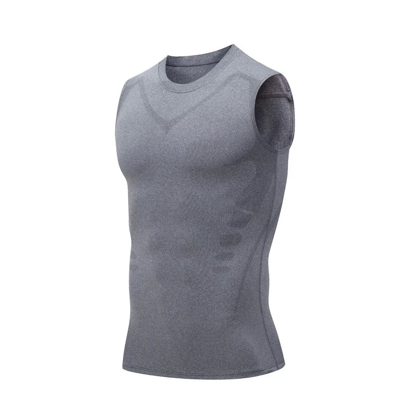 Men's Athletic Compression Sleeveless Tank Top for Gym Workout & Fitness Training - Impact Core Fitness