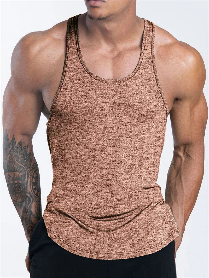 Men's Sports Fitness Tank Top Summer GYM Training Undershirt Running Basketball Quick Drying Breathable loose Tank Top men tops - Impact Core Fitness