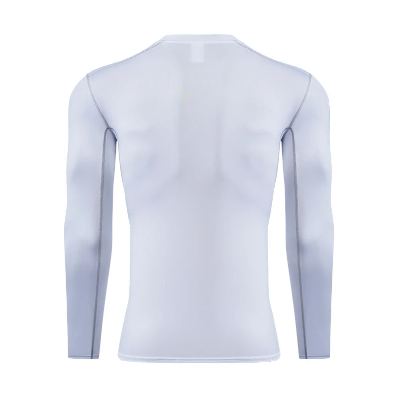 Men's Long Sleeve Compression Base Layer Shirt for Athletic Performance & Muscle Support - Impact Core Fitness