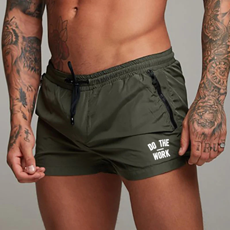 Men's Swimsuit Swim Shorts Summer Casual Beach Board Shorts for Men Quick Dry Running Surf Fitness Gym Shorts Zipper Pocket - Impact Core Fitness