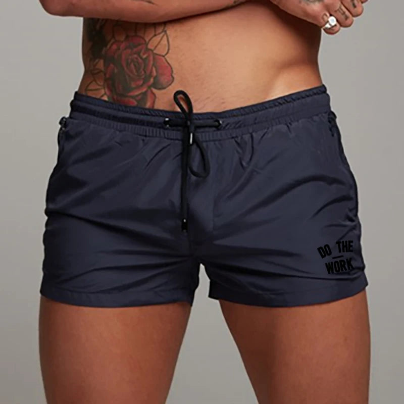 Men's Swimsuit Swim Shorts Summer Casual Beach Board Shorts for Men Quick Dry Running Surf Fitness Gym Shorts Zipper Pocket - Impact Core Fitness