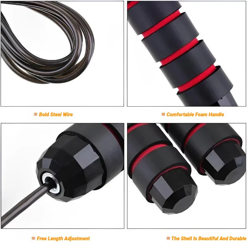 Adjustable Weighted Jump Rope for Home Fitness & Effective Weight Loss - Impact Core Fitness