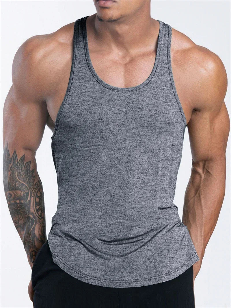 Men's Sports Fitness Tank Top Summer GYM Training Undershirt Running Basketball Quick Drying Breathable loose Tank Top men tops - Impact Core Fitness