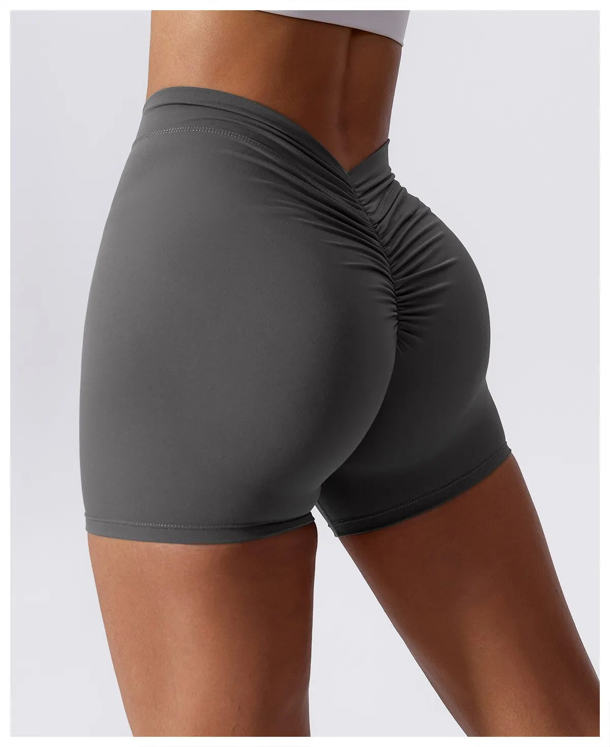 High Waist Scrunch Butt Gym Shorts for Women Solid Colors - Impact Core Fitness
