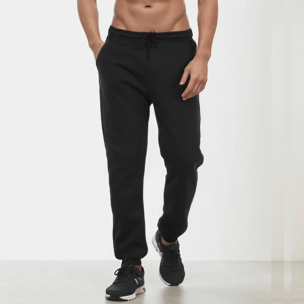 Men's Casual Sweatpants Fleece Sports Pants Unisex Fashion Solid Loose Trousers Streetwear Autumn Winter Jogging Fitness Pants - Impact Core Fitness