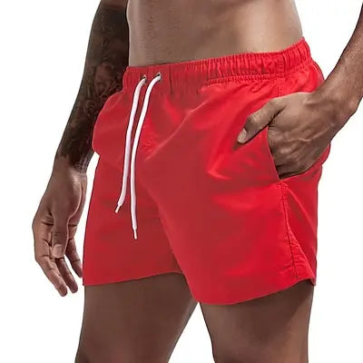 Swim Trunks Swim Shorts for Men Quick Dry Board Shorts Bathing Suit Breathable Drawstring With Pockets for Surfing Beach Summer - Impact Core Fitness