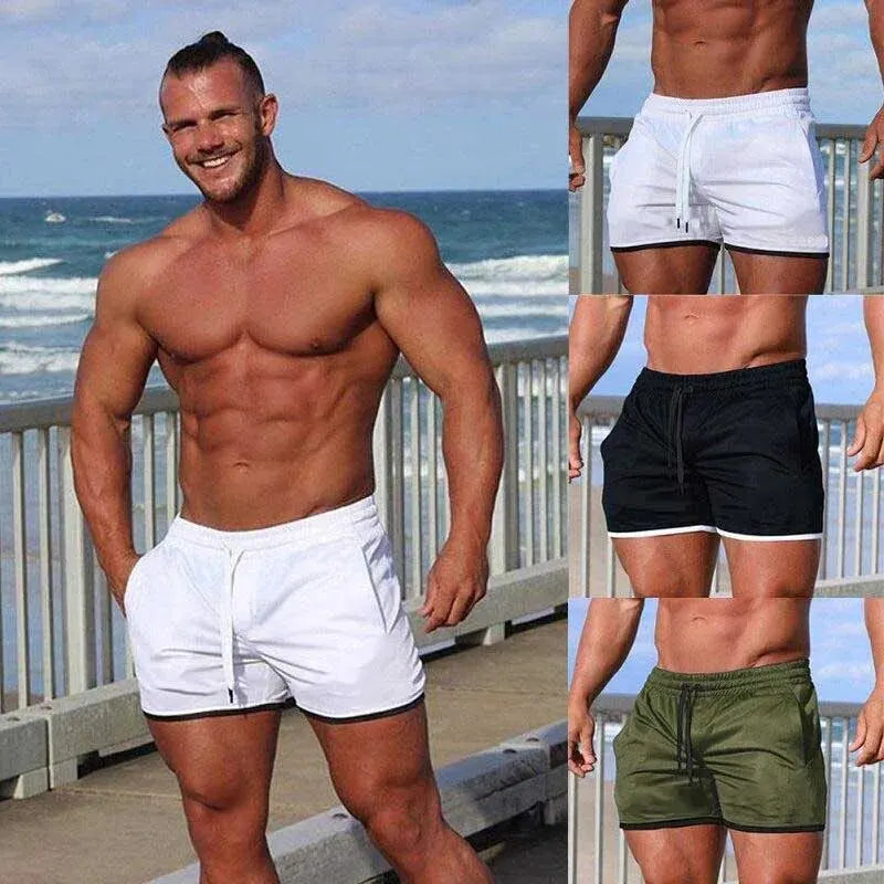 Summer Men Sports Shorts Fitness Basketball Beach Pants Mesh Breathable Bodybuilding Gym Training Shorts Men's Sweatpants - Impact Core Fitness