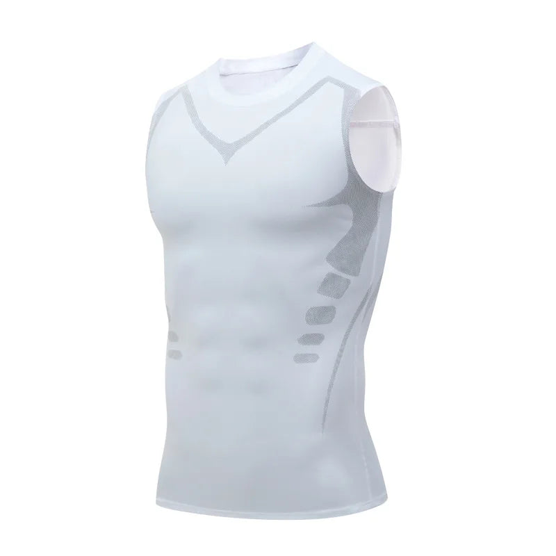 Men's Athletic Compression Sleeveless Tank Top for Gym Workout & Fitness Training - Impact Core Fitness