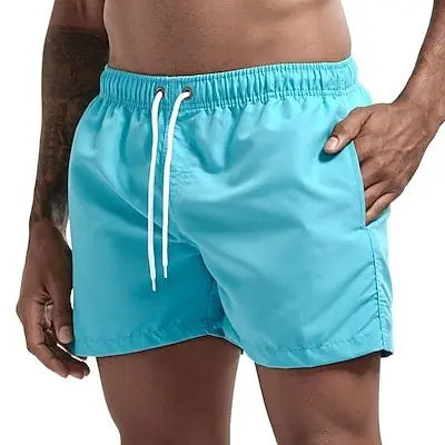 Swim Trunks Swim Shorts for Men Quick Dry Board Shorts Bathing Suit Breathable Drawstring With Pockets for Surfing Beach Summer - Impact Core Fitness