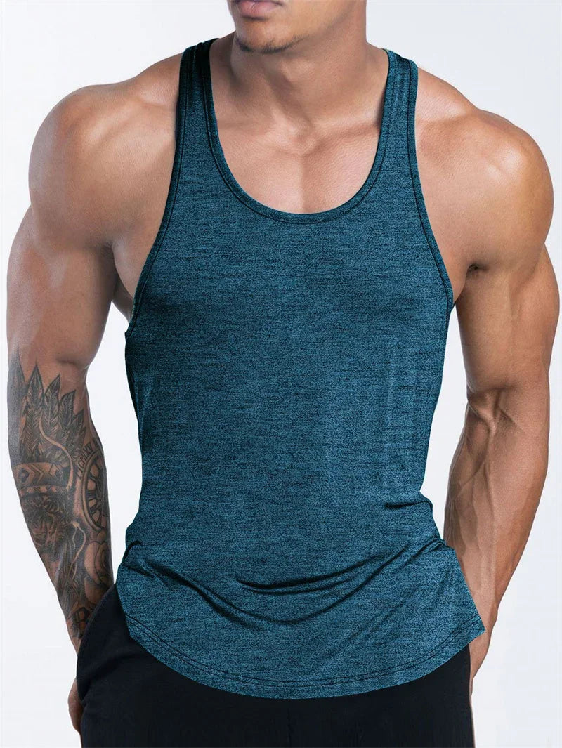 Men's Sports Fitness Tank Top Summer GYM Training Undershirt Running Basketball Quick Drying Breathable loose Tank Top men tops - Impact Core Fitness
