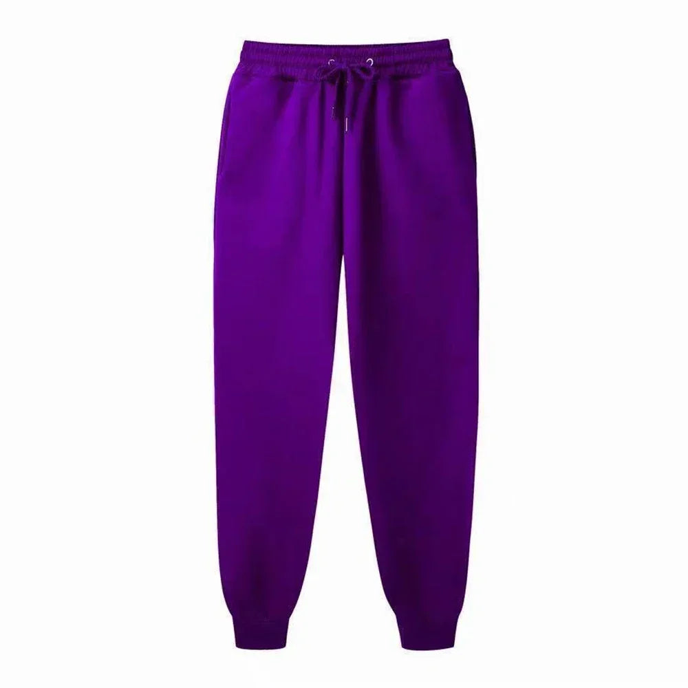 Men's Casual Sweatpants Fleece Sports Pants Unisex Fashion Solid Loose Trousers Streetwear Autumn Winter Jogging Fitness Pants - Impact Core Fitness