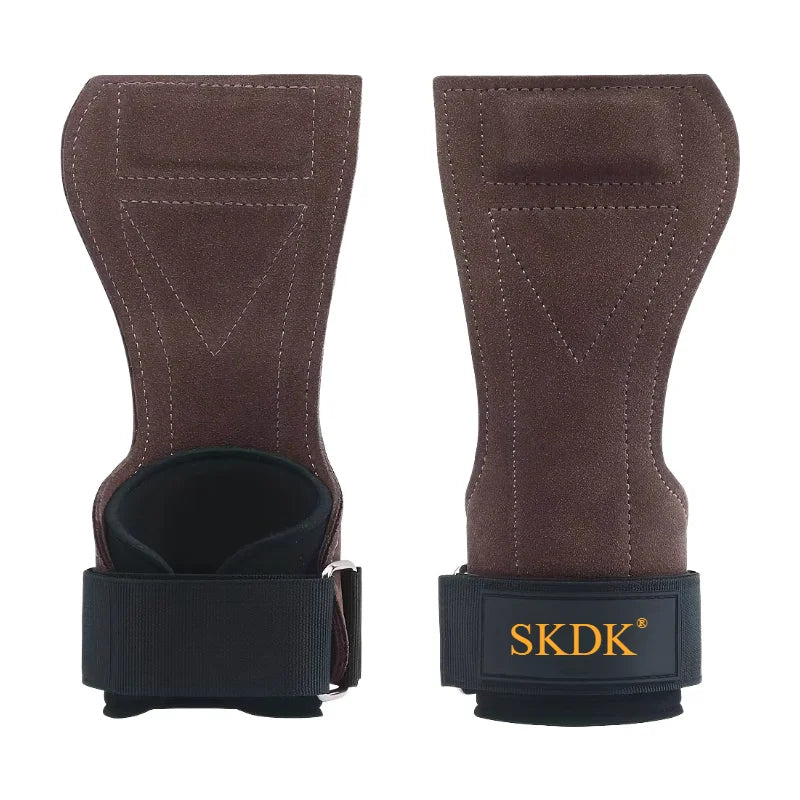 Cowhide Weight Lifting Grip Pads Non-Slip Gym Gloves with Wrist Support - Impact Core Fitness