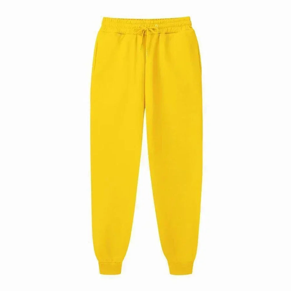 Men's Casual Sweatpants Fleece Sports Pants Unisex Fashion Solid Loose Trousers Streetwear Autumn Winter Jogging Fitness Pants - Impact Core Fitness