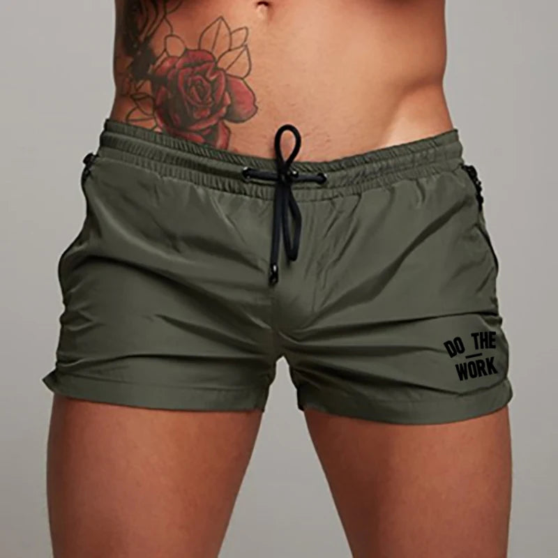 Men's Swimsuit Swim Shorts Summer Casual Beach Board Shorts for Men Quick Dry Running Surf Fitness Gym Shorts Zipper Pocket - Impact Core Fitness
