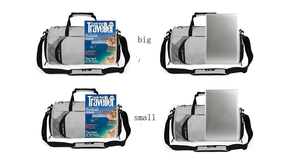 Smart Gym & Travel Duffel Bag With Shoe Compartment & Wet Pocket