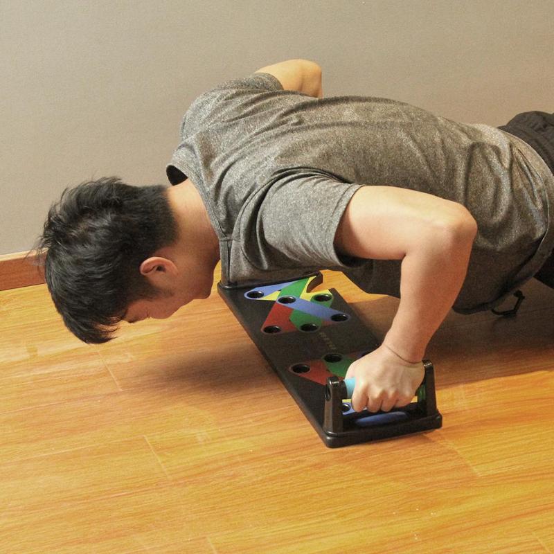 Multi Functional Push Up Board System Foldable Chest Press Trainer Pro Home Gym Strength Bracket - Impact Core Fitness