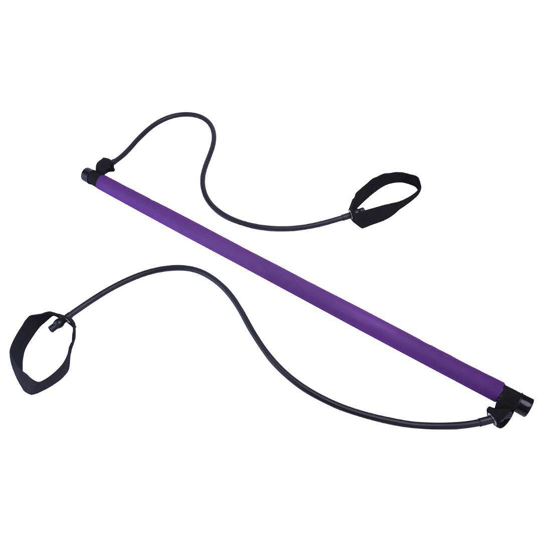 8 In 1 Portable Yoga Pilates Bar Kit Resistance Band Chest Expander Puller Home Gym Full Body Fitness System - Impact Core Fitness