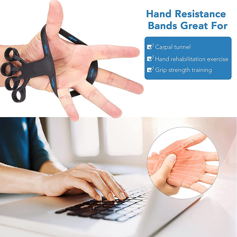 Silicone Finger Stretcher Hand Grip Strength Trainer Arthritis Grip Device - Impact Core Fitness