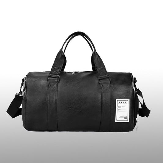Premium PU Leather Gym & Travel Duffel With Shoe Compartment
