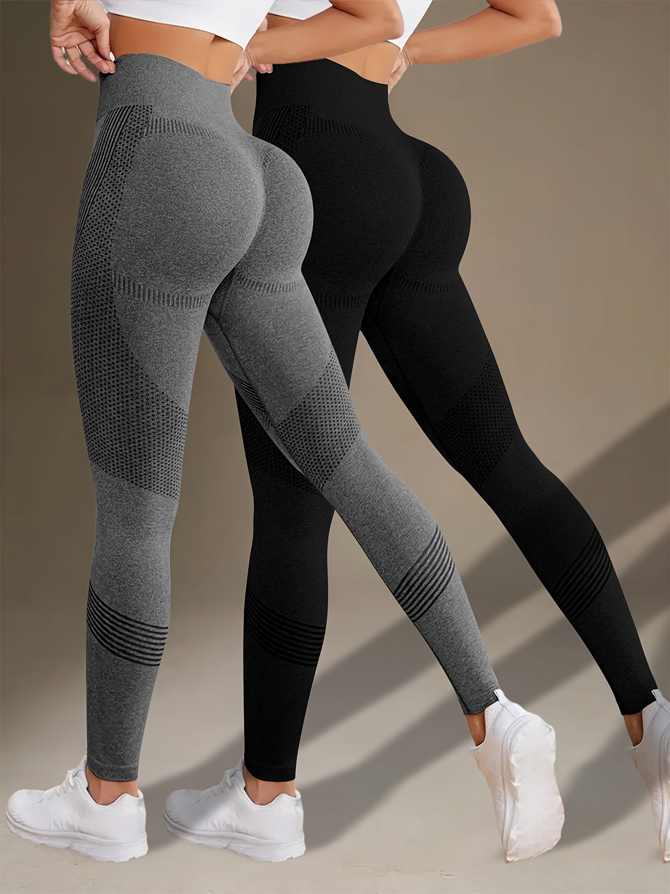 2-Pack Seamless High Waisted Leggings | Tummy Control & Butt Lifting Yoga Pants