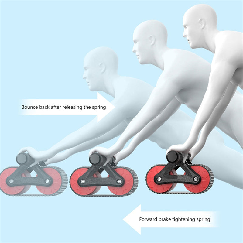 Automatic Rebound Abdominal Wheel Roller Double Wheel Core Workout Trainer for Home Gym Stability - Impact Core Fitness