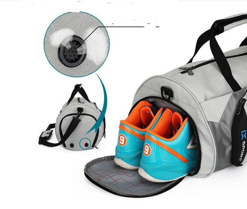 Smart Gym & Travel Duffel Bag With Shoe Compartment & Wet Pocket